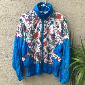 Vtg Tassels Print Windbreaker Jacket🔥